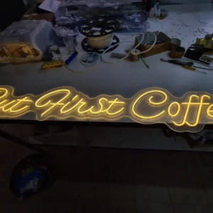 But First Coffee Led Neon Tabela - Model 1 LED neon tabela görseli