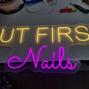 But First Nails Led Neon Tabela - Model 2 LED neon tabela görseli