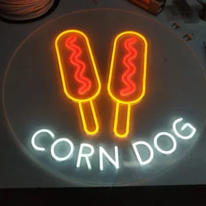Corn Dog Fast Food Led Neon Tabela - Model 1 LED neon tabela görseli
