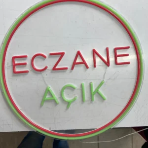 Eczane Açık Led Neon Tabela - Model 10 LED neon tabela görseli