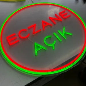Eczane Açık Led Neon Tabela - Model 2 LED neon tabela görseli
