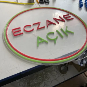 Eczane Açık Led Neon Tabela - Model 3 LED neon tabela görseli