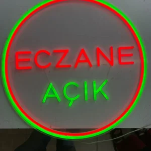 Eczane Açık Led Neon Tabela - Model 7 LED neon tabela görseli