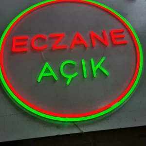 Eczane Açık Led Neon Tabela - Model 8 LED neon tabela görseli