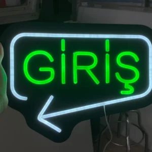 Giriş (Welcome) Led Neon Tabela - Model 1 LED neon tabela görseli