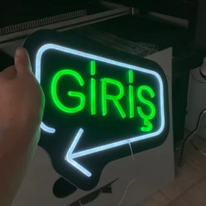 Giriş (Welcome) Led Neon Tabela - Model 2 LED neon tabela görseli
